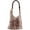 Caramel, variant on JennyShop Single Shoulder Handbag, Pretty Vintage Chinese Style Tie Dye Rose Flower Bag, Pleated Armpit Bag, Commuting Bag
