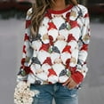 thumbnail image 2 of Chandail en Molleton de Noël pour Femmes Veste Mi-Longue Imprimée Mode Pull Col Rond Chaud Pull de Vacances Xmas Cardigan à Manches Longues, 2 of 4