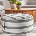 thumbnail image 2 of Outdoor Inflatable Pouf Striped Taupe, 2 of 3