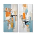 thumbnail image 2 of Designart "Conversations with Minimalism Serene Blue Abstract I" Abstract Painting Wall Art Set Of 2 - Modern Blue Wall Decor Set Of 2, 2 of 6