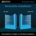thumbnail image 3 of DreamLine Aqua Uno 56-60 in. W x 58 in. H Frameless Hinged Tub Door with Extender Panel in Brushed Nickel, 3 of 8