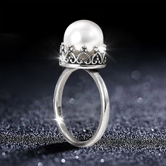 YYKihy Vintage Pearl Ring For Women Fashion Jewelry Popular Accessories