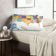 thumbnail image 6 of Naloa USA MAP Pillowcase, Throw Pillowcase, Wrinkle-Free, Stain-Resistant with Hidden Zipper for Bedroom Sofa-20"x30", 6 of 6