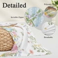 thumbnail image 3 of Easter Pillow Covers Queen, Spring Rabbit Colorful Eggs Budding Florals Leaf Soft Brushed Microfiber Breathable Throw Pillow Covers, Decorative Pillowcase with Zipper for Couch Sofa Bedroom 20"x30", 3 of 9