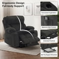 thumbnail image 6 of Felizpace Oversized Power Lift Recliner Chairs for Elderly with Heat and Massage, Dual Motor Infinite Position Recliner, Headrest Adjustment & Hidden Storage, Polyester, Dark Gray, 6 of 9