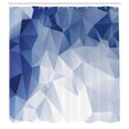 thumbnail image 2 of Ambesonne Ombre Shower Curtain, Fractal Triangles Abstract, 69"Wx84"L, Cobalt Blue, 2 of 4