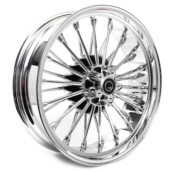 18x5.5 Fat Spoke Rear Wheel Rim for Harley Dyna Fat Bob FXDF FXDL Street Bob FXDB Wide Glide FXDWG 2006-2017 Fat Boy FLSTF 2007-2017 Fat Boy Lo FLSTFB 2010-2017 Night Train FXSTB 06-09 Softail FLSTN