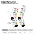 thumbnail image 2 of Fotbe Summer Calcetas Largas con Estampado para Hombre y Mujer – Calcetas de Compresión Transpirables y Elásticas, Viajar y Uso Diario Talla 5-11, 2 of 6