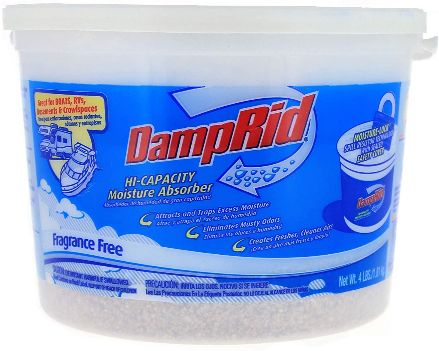 DampRid Fragrance Free Moisture Absorber 4 lb. HiCapacity