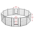 thumbnail image 3 of Topeakmart 18 Panels Heavy Duty Pet Playpen Dog Exercise Pen Cat Fence, 31.5''H, Black, 3 of 13