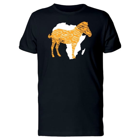 Orange Zebra Africa Map Tee Men's -Image by Shutterstock