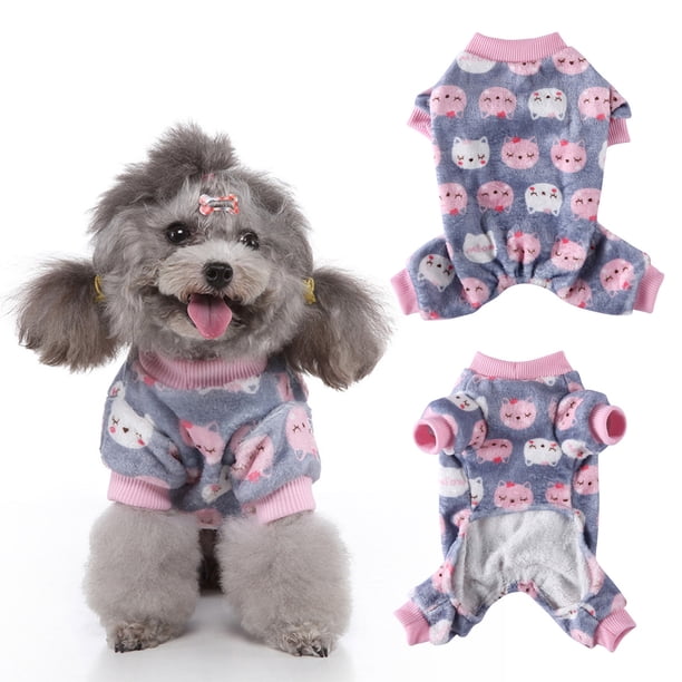 Ingresos Por Mascotas Pijamas de poliéster para mascotas, suéter cálido de invierno suave, ropa de mono para perros (gris XL) Wdftyju Libre de BPA