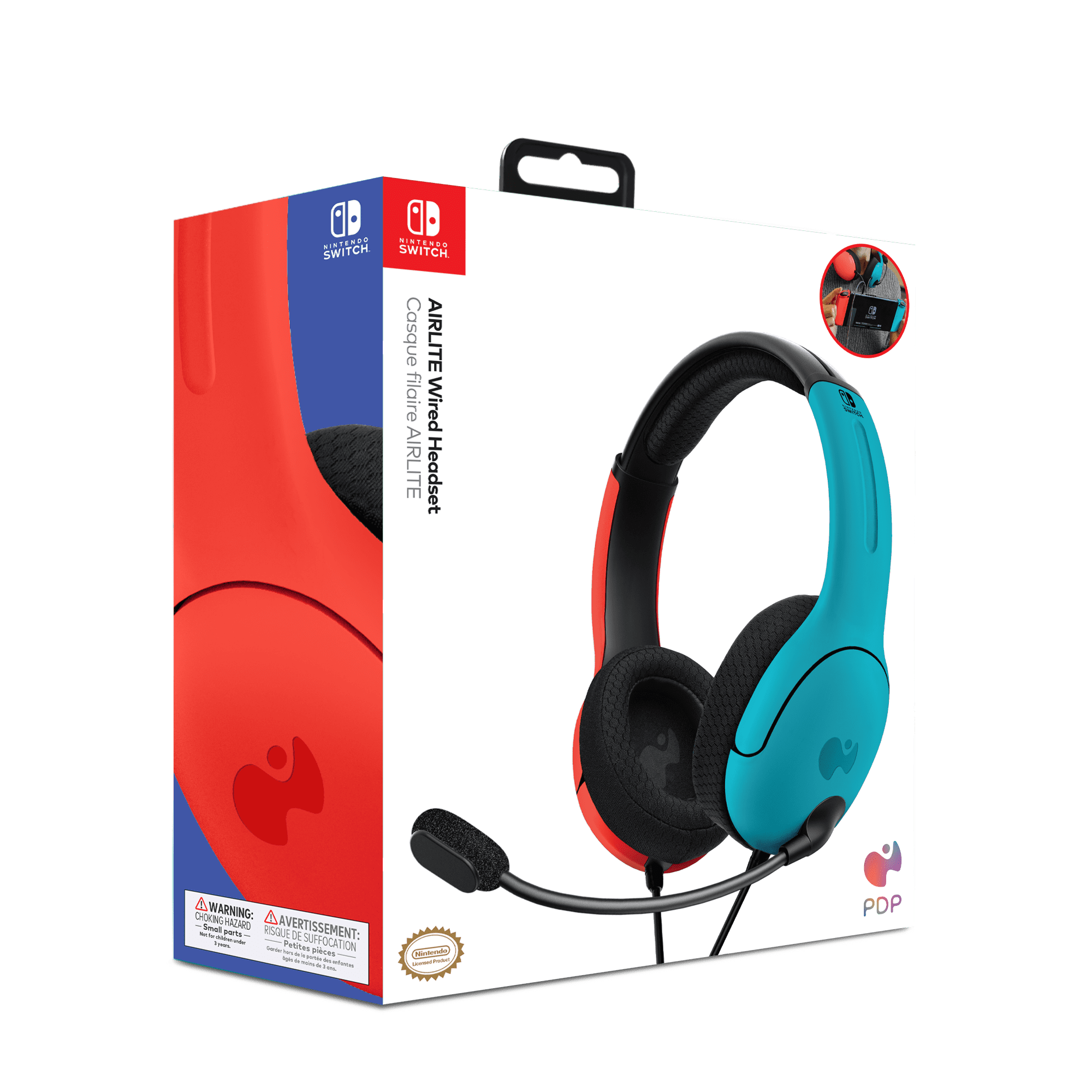 LVL 40 Wired Gaming Headset for Nintendo Switch - Blue/Red