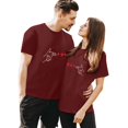 thumbnail image 1 of LUOGENLI T-shirts pour Femme pour Femmes T-shirts pour Couple pour Femmes à Imprimé Col Rond Manches Courtes T-Shirt T-shirts pour Femmes T-shirts Graphiques T-shirts de la Saint-Patrick 4xlt T-shirts pour Femmes T-shirts Graphiques Pâques Vin m, 1 of 5