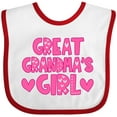 thumbnail image 3 of Inktastic Great Grandma's Girl Granddaughter Gift Girls Baby Bib, 3 of 4