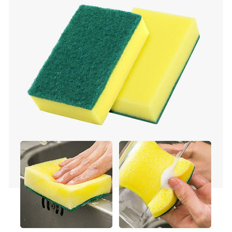 Kitchen Cleaning Sponges Eco Non-Scratch for Dish Scrub Sponges Pack of 10  