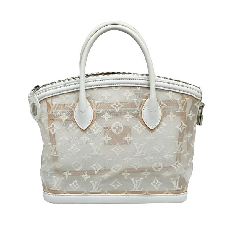 Authenticated used Louis Vuitton Louis Vuitton Transparency Lockit East West M40699 Fo0172 Spring Summer 2012 Collection Monogram Handbag White Ladies