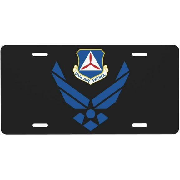 Civil Air Patrol License Plate Decoration Car Front License Plate, Aluminum License Plate for Any Car 6 X 12 Inch