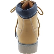 Nature Breeze Womens Terrain Leatherette Multi Color Padded Collar Hard Toe Boot - Wheat