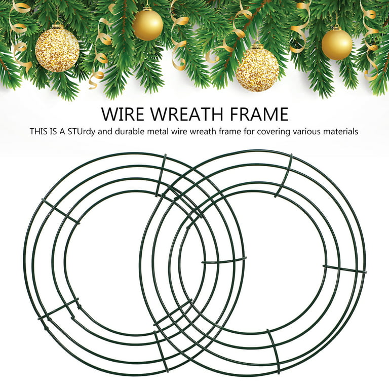 Metal Wire Wreath Frame Round-Shaped Garland Ring Hanging Holiday Wedding  Decor