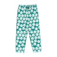 thumbnail image 4 of Goofa Green Baseball Printed Soft Pajama Pants for Women, Wide Leg Comfy Casual Lounge Yoga Pants-, 4 of 9