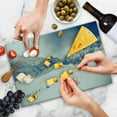thumbnail image 4 of Winter Cutting Board, Fantasy Lands on Top of the World with Snowy Cliffs and Stones Alps Tranquil Empty, Decorative Tempered Glass Cutting and Serving Board, Large Size, White Blue, by Ambesonne, 4 of 5