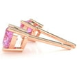 thumbnail image 2 of Lab-Created Pink Sapphire 6mm Heart Stud Earrings in 14k Rose Gold, 2 of 4