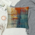 thumbnail image 2 of COMIO  Blue and Orange Decorative Throw Pillow Covers Teal Vintage Abstract Messy Rust Painting Pillow Cases Turquoise Pillow Shams for Sofa Couch Bed Living Room Outdoor Home Décor, 2 of 5