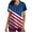 Navy shirts for women, variant on Wycnly Shirts for Women Short Sleeve V-Neck Star Striped Print Summer Basic Tops Fashion Independence Day Graphics Nurse's Shirt 4th July Uniform Tunic with Pocket Dark Blue m