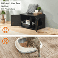 thumbnail image 2 of unipaws Black Top Opening Cat Litter Box Enclosure, Flip Top XL Extra Large Cat Box Furniture,, 2 of 7