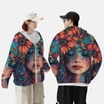 thumbnail image 4 of Balery Bohemian Colorful Flower Woman Sudadera ligera de manga larga con capucha y protección solar UPF 50+ para hombre y mujer, ideal para pesca y running-3X-Large, 4 of 7
