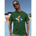 thumbnail image 2 of Head Portrait Corgi Multicolor T-Shirt Men -Image by Shutterstock, Male Medium, 2 of 4