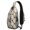 Grey-1, variant on Ink Style Rustic Sling Bag, Vintage Folk Crossbody Backpack with Wood Grain Artistic Design for Commuting