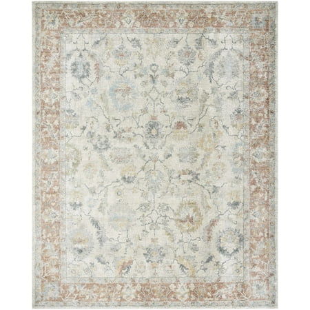 BoutiqueRugs Yetta Traditional Area Rug - Beige, Light Gray, Dark Pink - 2' x 2'11"