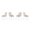 thumbnail image 2 of Tcbosik 4 Pack Upholstered Dining Chairs, Linen Fabric Lounge Chairs with Metal Legs, Kitchen Chairs for Home, Easy Assembly, Light Green, 2 of 8