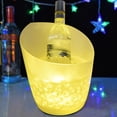 thumbnail image 3 of Cubo de hielo LED, enfriador de vino LED impermeable con cambio de color, champán retro Amarillo, 3 of 8