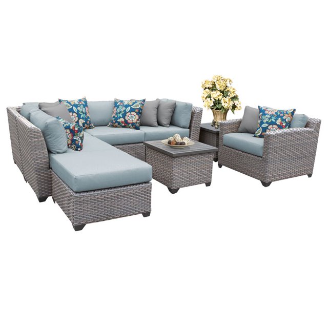 Florence 8 Piece Outdoor Wicker Patio Furniture Set 08g