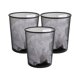 thumbnail image 1 of Mind Reader Mesh Trash Can, Set of 3, Waste Paper Basket, Round, Office, Metal Mesh, 11.5 L x 11.5 W x 13.75 H, Black, 1 of 5