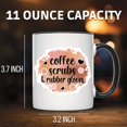 thumbnail image 2 of Coffee Scrubs Rubber Gloves Mug, Nurse Doctor Healthcare Mug, Essential Worker Flower Coffee Mug, Gift for Nurses and Doctors - 11 Ounce Black Rim Handle Novelty Coffee Cup - WMUG0798-Black Rim, 2 of 5