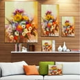 thumbnail image 3 of Bouquet de Fleurs Peint à la Main - Grande Impression sur Toile Florale, 3 of 4