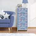 thumbnail image 3 of Sorbus 4 Drawer Bedside Nightstand Chest Tower Bedroom Dresser, Pastel Colors Tie-Dye Blue, 3 of 5