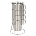 thumbnail image 1 of Juego de tazas apilables ANGGREK de Acero Inoxidable para acampar, 1 of 8