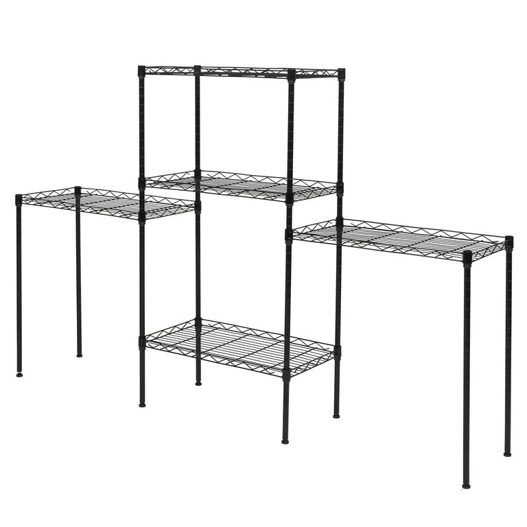 Ktaxon 5-Tier Wire Shelving Unit, Steel Storage Rack for Office Kitchen 30  W x 14 D x 60 H, Silver