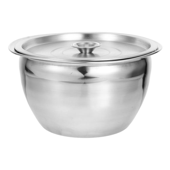 SHISUYAN Stainless Steel Mixing Bowls with Lids Metal Deep Bowls Kitchen Large Mixing Bowls Nesting Bowls for Cooking Baking Storage