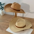 thumbnail image 5 of Sombrero de vaquero unisex, sombrero de paja, sombrero occidental para hombre, sombrero para el sol de verano, sombrero panamá de paja, 5 of 5