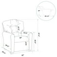 thumbnail image 6 of The Crew Furniture Traditional Kids Recliner Chair, Toddler Ages 1-5 Years, PU Faux Leather Blue, 6 of 10