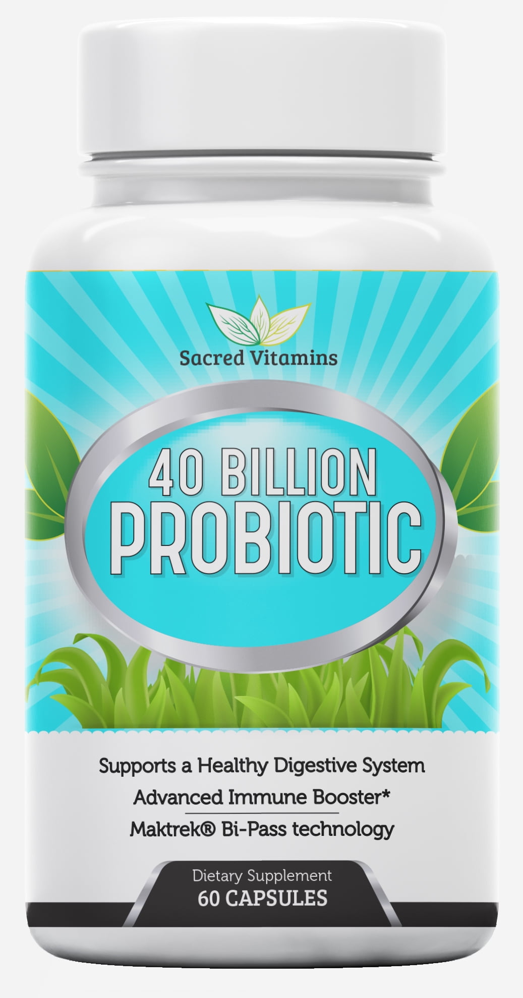 Probiotic Daily Digestive Health Supplement Capsules 60 Count