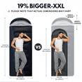 thumbnail image 3 of XXL Blue Rectangular All-Season Winter Sleeping Bag with Compression Sack, 46–70 ° F Temperature Rating, for Camping, Hiking, and Backpacking, 3 of 7