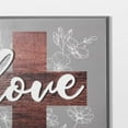 thumbnail image 4 of (2 pack) Crystal Art Gallery Love Cross and Florals Typographic Wood Wall Plaque Art - 8" x 6", 4 of 7