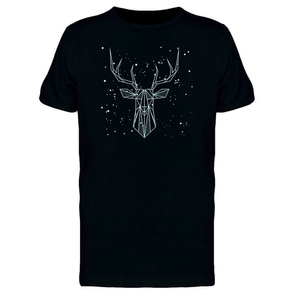 Geometric Deer In Space Tee Men's -Image by Shutterstock
